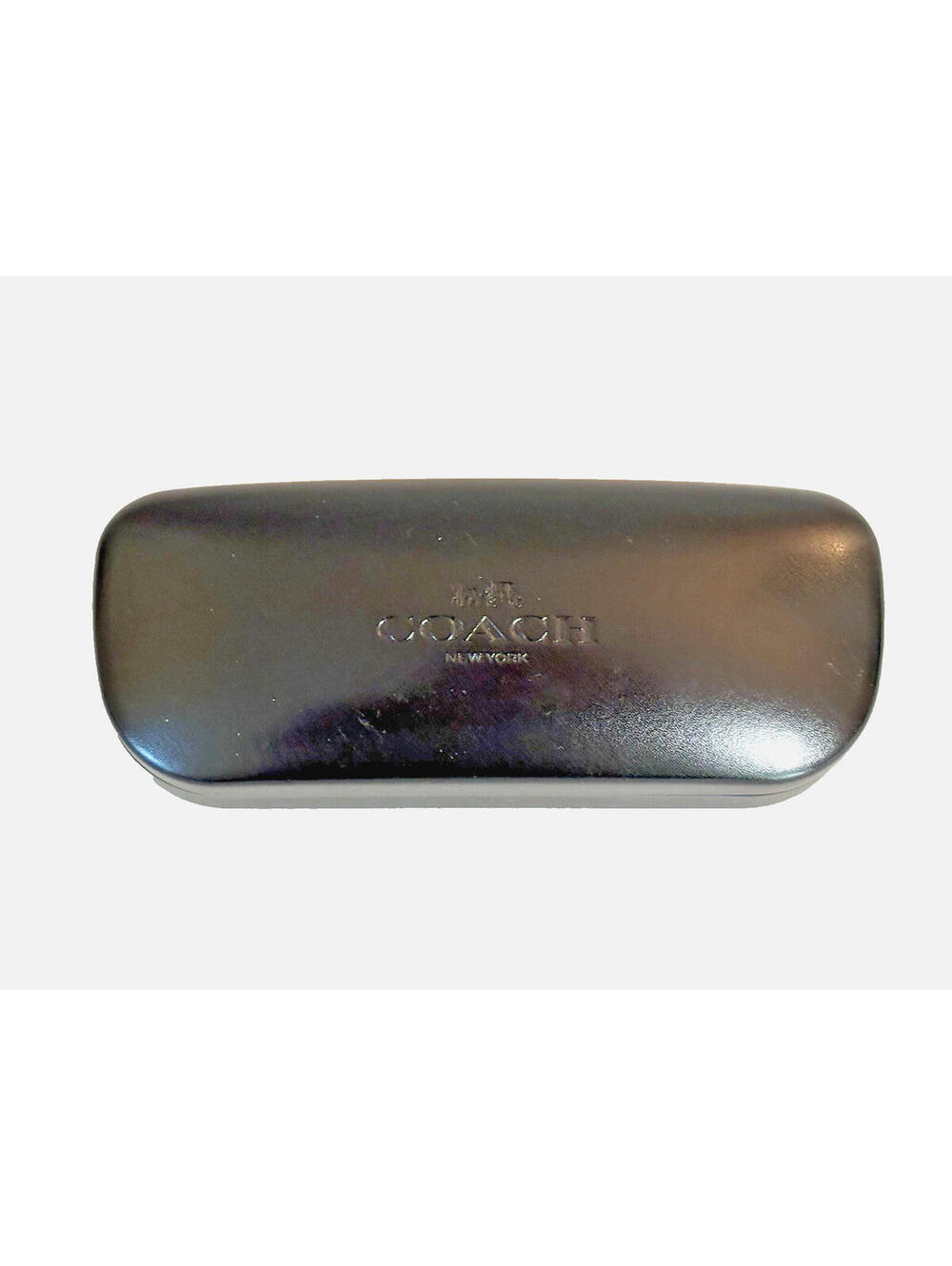 Coach Glossy Black Hardshell Eyeglasses Sunglasses Clamshell Case EUC